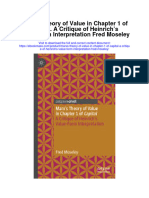 Marxs Theory of Value in Chapter 1 of Capital A Critique of Heinrichs Value Form Interpretation Fred Moseley Full Chapter