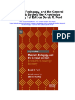 Marxism Pedagogy and The General Intellect Beyond The Knowledge Economy 1St Edition Derek R Ford Full Chapter