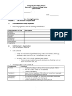 Chapter 2 Cell Structure & Organization - Lecture Notes