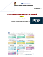 PLANIFICARE INTEGRATA - Clasa - 1 - 2023-2024