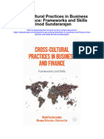 Cross Cultural Practices in Business and Finance Frameworks and Skills Binod Sundararajan Full Chapter