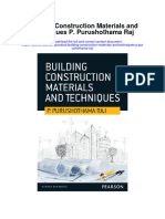 Building Construction Materials and Techniques P Purushothama Raj Full Chapter