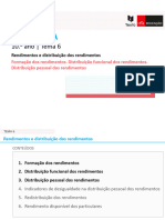 Tema 6.1 6.2 e 6.3 Formação Dos Rendimentos. Distribuição Funcional Dos Rendimentos. Distribuição Pessoal Dos Rendimentos