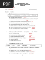 Chapter 5 Nutrition - Tutorial Answers)