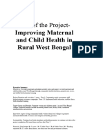 Title of The Project-: Improving Maternal and Child Health in Rural West Bengal