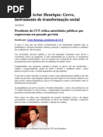 Artigo de Artur Henrique