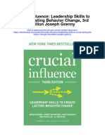 Crucial Influence Leadership Skills To Create Lasting Behavior Change 3Rd Edition Joseph Grenny Full Chapter