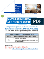 Journées Quebec-Séance Info Éducation 18 Avril 2024 FNE
