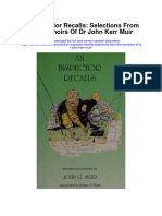 An Inspector Recalls Selections From The Memoirs of DR John Kerr Muir Full Chapter