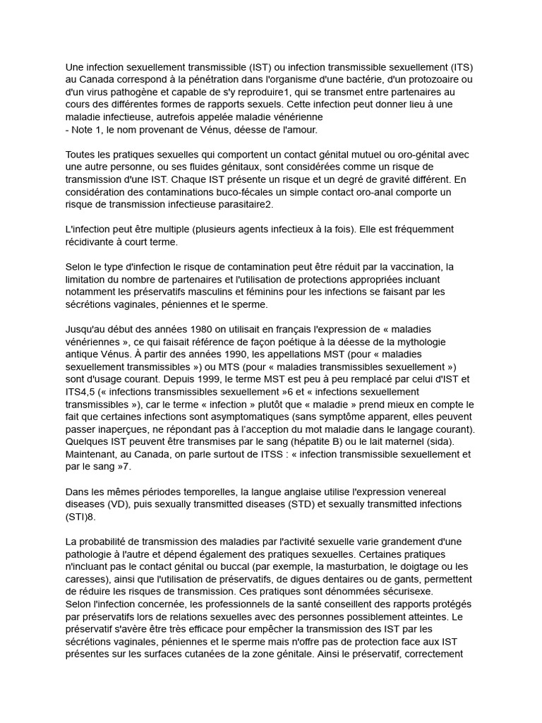 Comprendre les IST et leur transmission | PDF | Infection sexuellement ...
