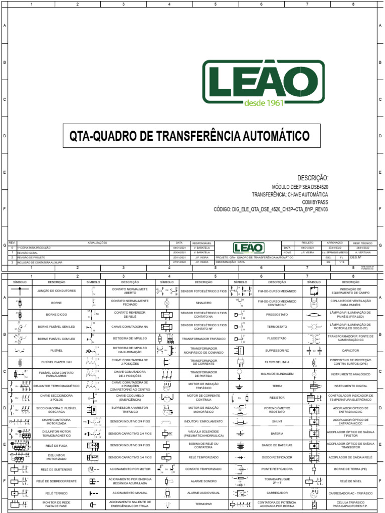 Diagrama do Quadro de Transferência Automático | PDF | Eletrônicos ...
