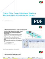 Power Plant Data Collection-Briefing (: Master Data For Bill of Materials (BOM) )