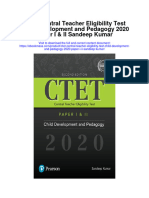 Download Ctet Central Teacher Eligibility Test Child Development And Pedagogy 2020 Paper I Ii Sandeep Kumar full chapter