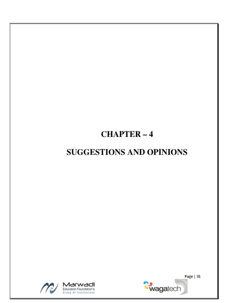 16 Chapter 4 Recommendations and Suggestions | PDF | Business | Science ...