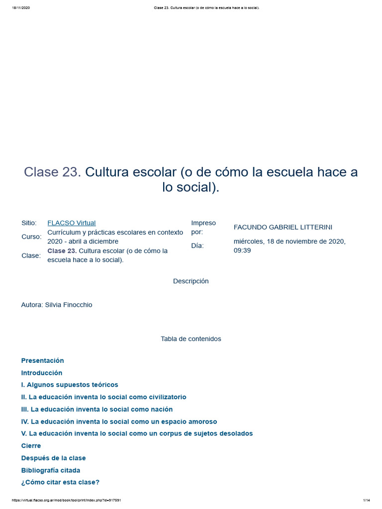Cultura escolar y su impacto social | PDF | Plan de estudios | Escuelas