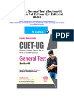 Cuet Ug General Test Section Iii Exam Guide 1St Edition RPH Editorial Board Full Chapter