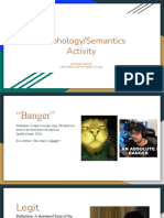 Morphology Semantics - 3-2