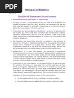 8 The role of Government in an economy