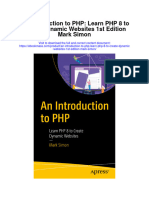 An Introduction To PHP Learn PHP 8 To Create Dynamic Websites 1St Edition Mark Simon Full Chapter