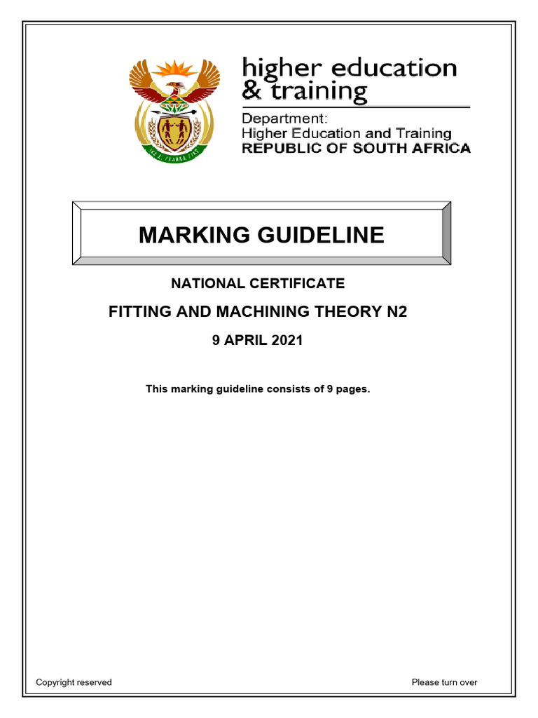 N2 Fitting and Machining Theory April 2021 Memorandum | PDF | Pump ...