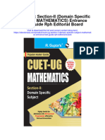 Cuet Ug Section Ii Domain Specific Subject Mathematics Entrance Test Guide RPH Editorial Board Full Chapter