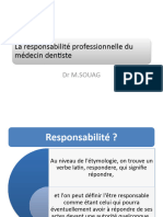 RESPONSABILITE  DENTISTE