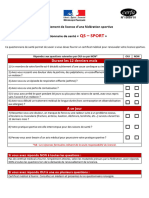 Attestation Majeur Questionnaire de Santé QS-SPORT