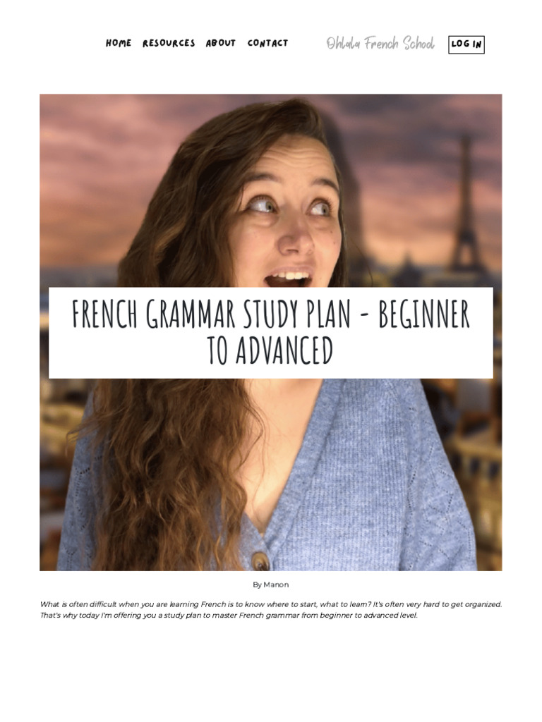 French Grammar Topics