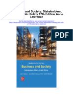 Download Business And Society Stakeholders Ethics Public Policy 17Th Edition Anne Lawrence full chapter