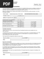 Candidate Supervision Declaration Form Preparation Form 7 - 0417 32