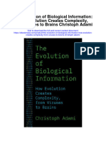 Download The Evolution Of Biological Information How Evolution Creates Complexity From Viruses To Brains Christoph Adami full chapter