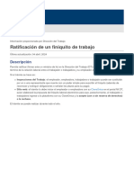 Ratificación de Un Finiquito de Trabajo