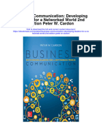 Download Business Communication Developing Leaders For A Networked World 2Nd Edition Peter W Cardon full chapter