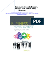 secdocument_861Download Business Communication In Person In Print Online 10Th Edition Amy Newman full chapter