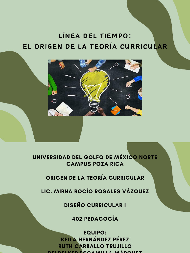 Origen y evolución de la teoría curricular | PDF | Plan de estudios ...