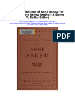 Download The Examinations Of Anne Askew 1St Edition Anne Askew Author Elaine V Beilin Editor full chapter
