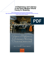 Cultures of Diplomacy and Literary Writing in The Early Modern World Tracey A Sowerby Full Chapter