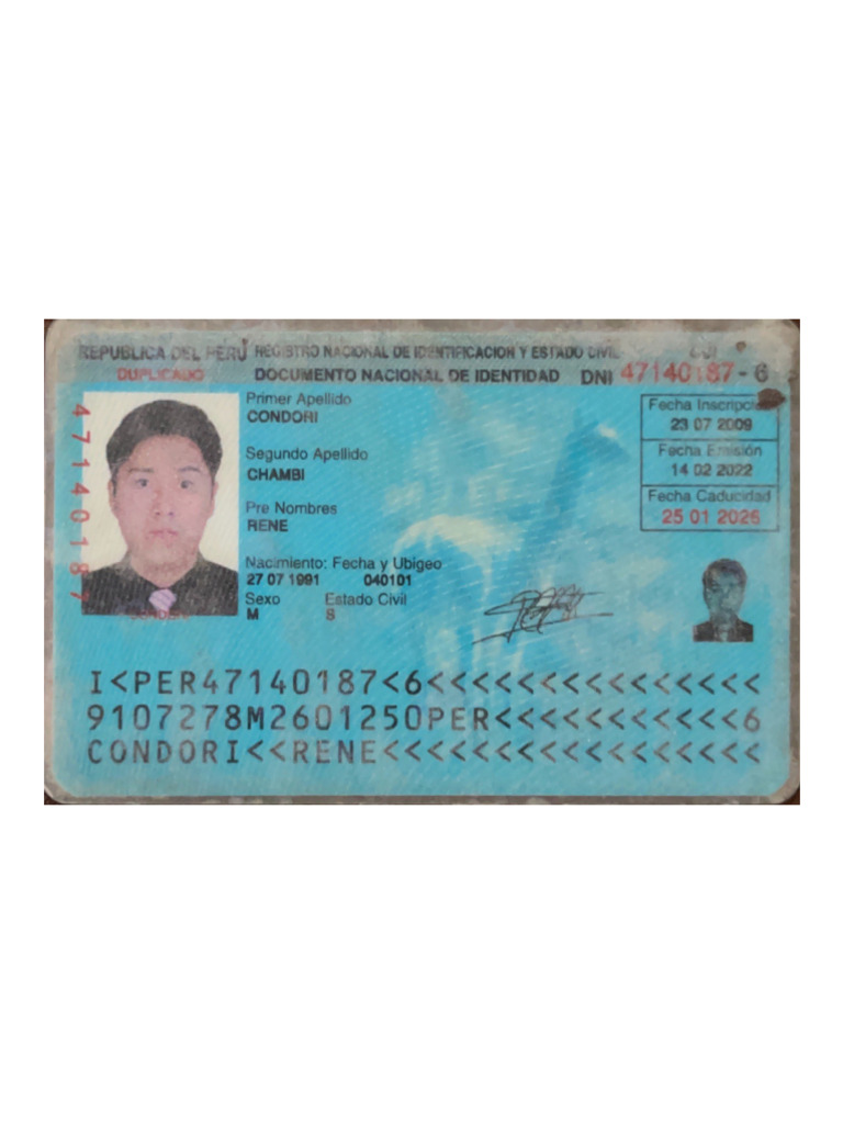 DOCUMENTO DE IDENTIDAD visual data 2