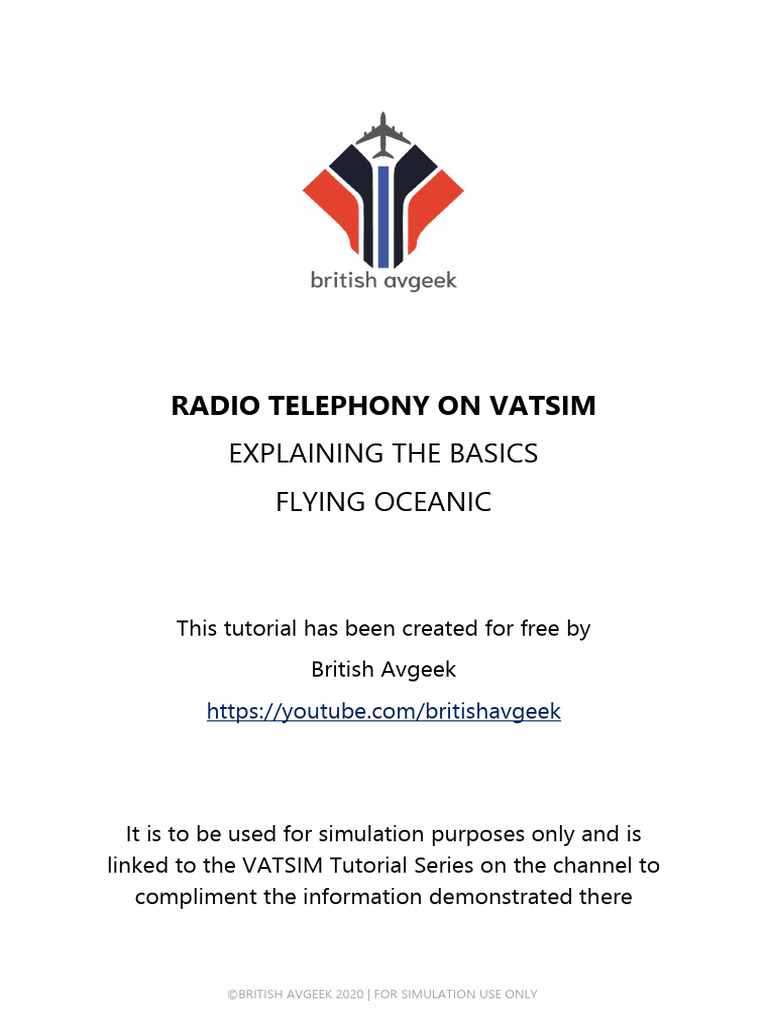 Oceanic basics by britishavgeek pdf air traffic control aviation