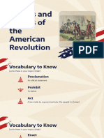 Causes and Effects of American Revolution