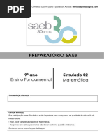 Caderno Prova SAEB 9º Ano 2023 | PDF | Temperatura | Juros
