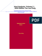 Download Mathematical Analysis Volume I 1 January 1 2024 Edition Teo Lee Peng full chapter