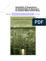 The Explainability of Experience Realism and Subjectivity in Spinozas Theory of The Human Mind Ursula Renz Full Chapter