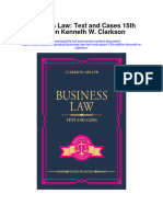 Business Law Text and Cases 15Th Edition Kenneth W Clarkson Full Chapter