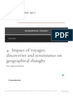 Impact of Voyages, Discoveries and Renaissance On Geographical Thought - Geograp