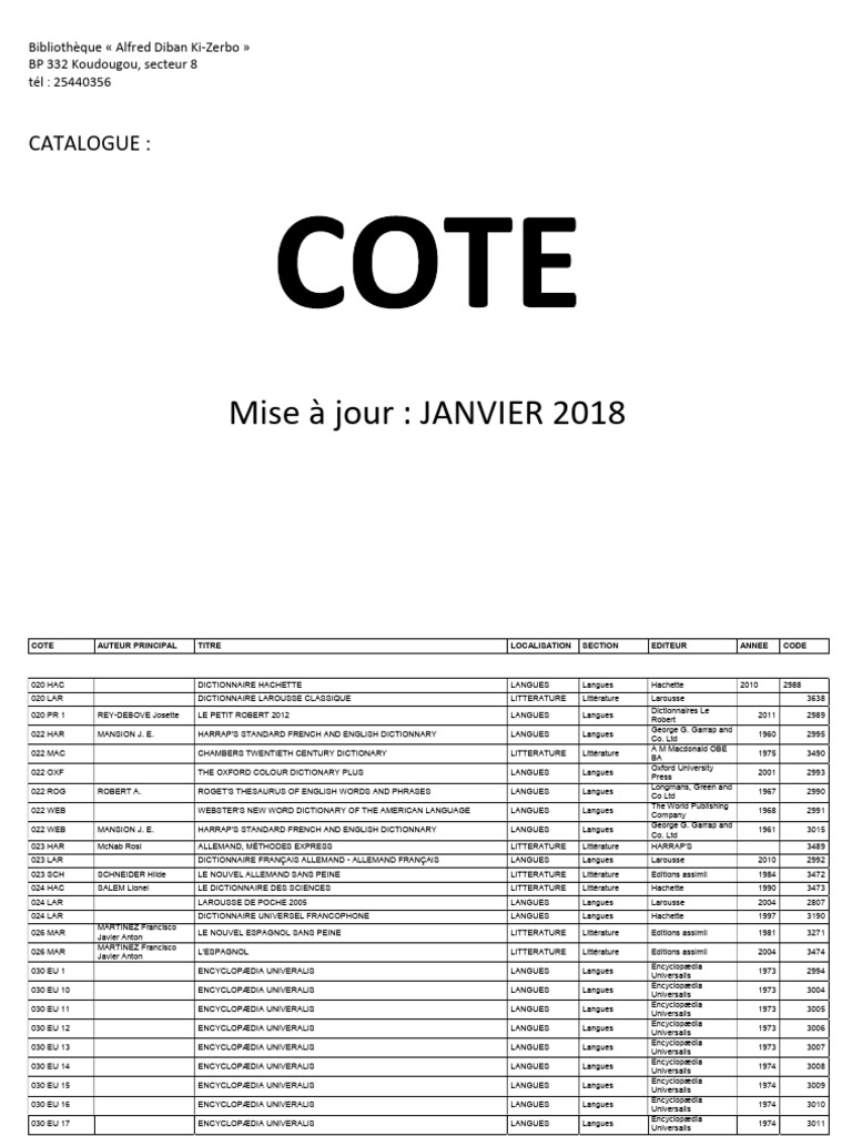 Bibliothèque Noire : Livre Anthologie Journée Jeux 2011/12