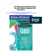 Mathematical Reasoning Workbook For The Ged Test 4Th Edition Mcgraw Hill Education Full Chapter