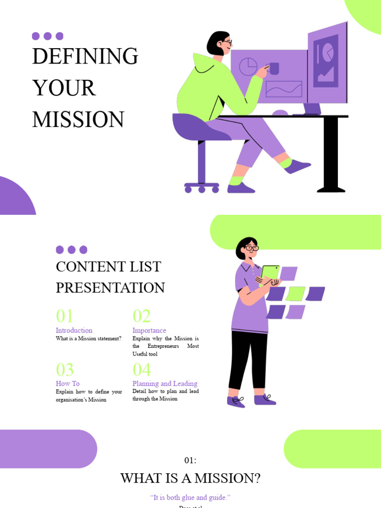 Defining Your Mission | PDF | Leadership | Entrepreneurship