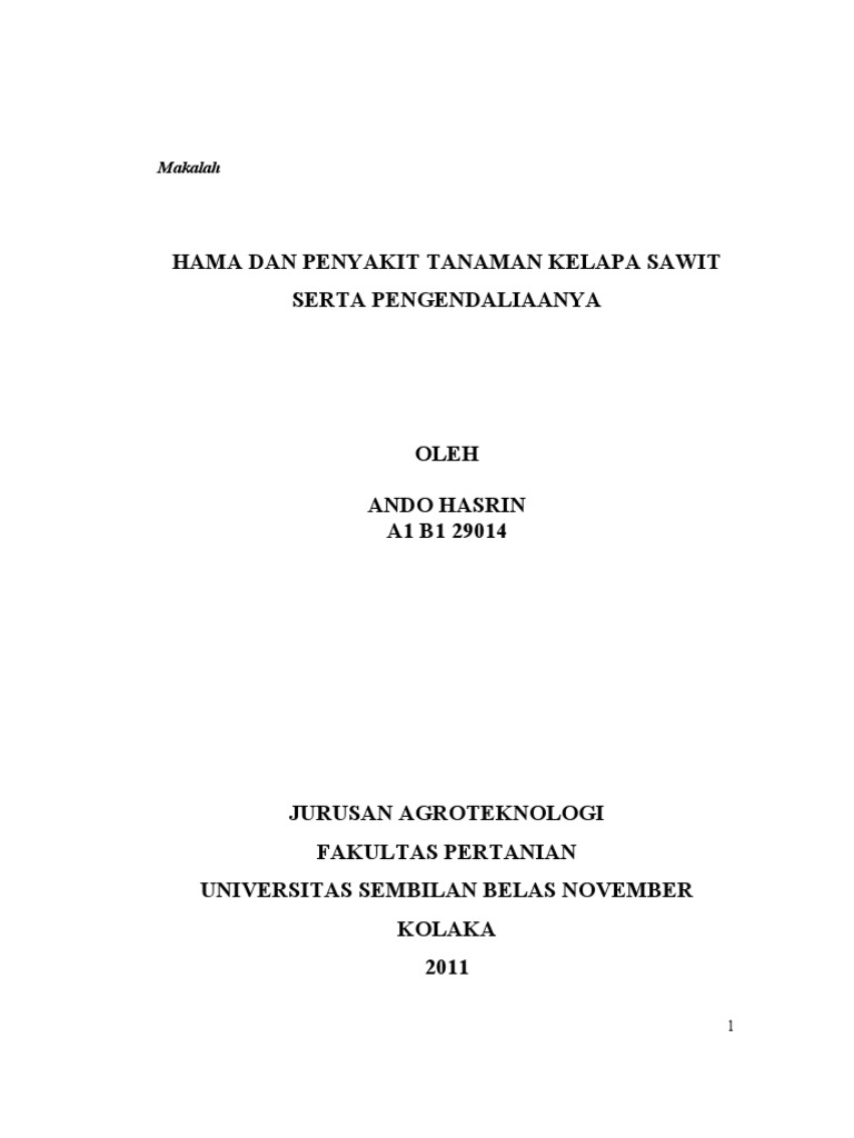 Hama Dan Penyakit Ks