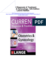 Current Diagnosis Treatment Obstetrics Gynecology 12Th Edition Lauren Nathan Full Chapter